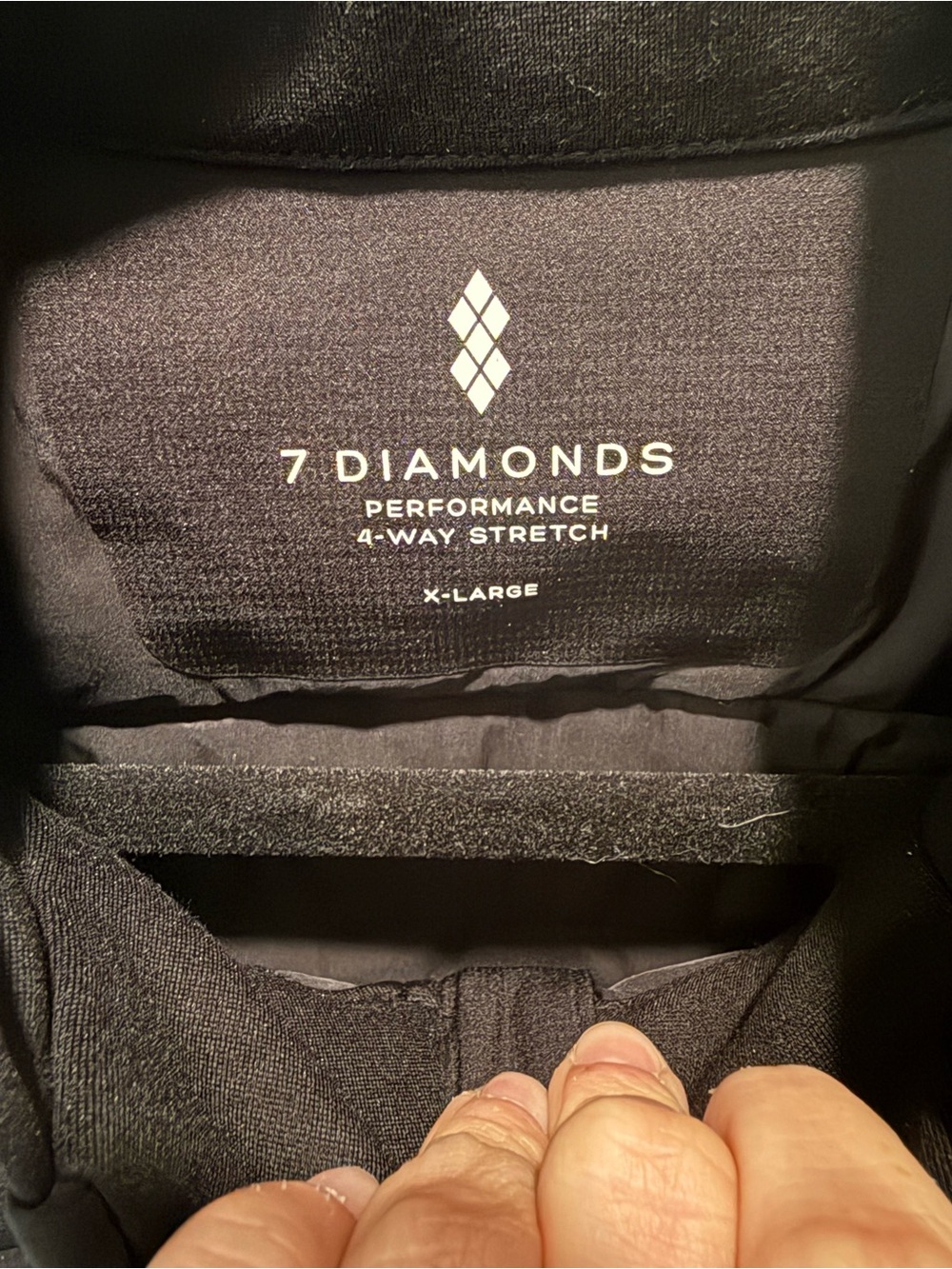 7 Diamonds Atlas Performance Puffer Vest Black Full Zip Stretch Insulated XL - Picture 2 of 4